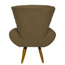Ver imagem 4 de POLTRONA DECORATIVA PARA SALA EMILIA SUEDE MARROM PÉ CASTANHO – CLIQUE E DECORE