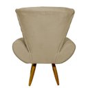 Ver imagem 4 de POLTRONA DECORATIVA PARA SALA EMILIA SUEDE NUDE PÉ CASTANHO – CLIQUE E DECORE