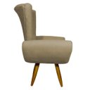 Ver imagem 3 de POLTRONA DECORATIVA PARA SALA EMILIA SUEDE NUDE PÉ CASTANHO – CLIQUE E DECORE
