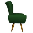 Ver imagem 3 de POLTRONA DECORATIVA PARA SALA EMILIA SUEDE VERDE PÉ CASTANHO – CLIQUE E DECORE