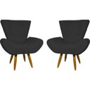 Ver imagem 1 de Kit 2 Poltronas Decorativas para Sala Emilia Suede - Clique e Decore