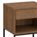 Ver imagem 7 de Mesa de Cabeceira com Gaveta Estilo Industrial Nicho MDF Base em Aço Metalon Freijó/Preto Lh Móveis