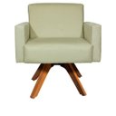 Ver imagem 1 de Poltrona Decorativa para Sala Hope Base Giratória Clique e Decore Suede 