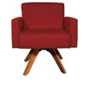 Ver imagem 1 de Poltrona Decorativa para Sala Hope Base Giratória Clique e Decore Suede