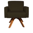 Ver imagem 1 de Poltrona Decorativa para Sala Hope Base Giratória Clique e Decore Suede