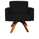 Ver imagem 1 de Poltrona Decorativa para Sala Hope Base Giratória Clique e Decore Suede