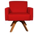 Ver imagem 1 de Poltrona Decorativa para Sala Hope Base Giratória Clique e Decore Suede