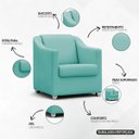 Ver mais imagens de Poltrona Decorativa Mila Confortável para Sala Recepção Manicure Pés Cromado - Clique e Decore