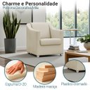 Ver imagem 5 de Poltrona Decorativa Mila Confortável para Sala Recepção Manicure Pés Cromado - Clique e Decore
