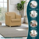 Ver imagem 7 de Poltrona Decorativa Mila Confortável para Sala Recepção Manicure Pés Cromado - Clique e Decore