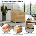 Ver imagem 5 de Poltrona Decorativa Mila Confortável para Sala Recepção Manicure Pés Cromado - Clique e Decore