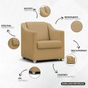 Ver mais imagens de Poltrona Decorativa Mila Confortável para Sala Recepção Manicure Pés Cromado - Clique e Decore