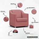 Ver mais imagens de Poltrona Decorativa Mila Confortável para Sala Recepção Manicure Pés Cromado - Clique e Decore