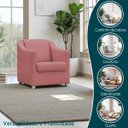 Ver imagem 7 de Poltrona Decorativa Mila Confortável para Sala Recepção Manicure Pés Cromado - Clique e Decore