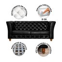 Ver imagem 3 de Sofá Para Barbearia Chesterfield 2 Lugares Preto Shop JM