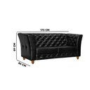 Ver imagem 4 de Sofá Para Barbearia Chesterfield 2 Lugares Preto Shop JM
