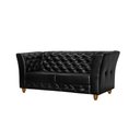 Ver imagem 2 de Sofá Para Barbearia Chesterfield 2 Lugares Preto Shop JM