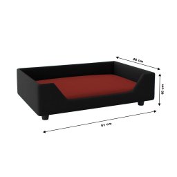 Cama Pet Cor Preta com Vermelho - 2