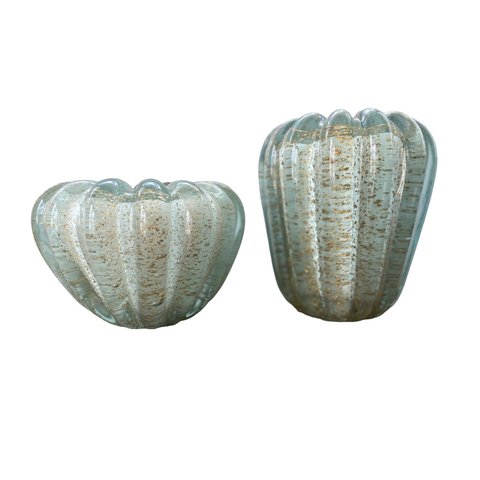 Conjunto Vasos Murano Porta Velas Casa Del Grande