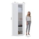 Ver imagem 3 de Guarda Roupa de Canto Diagonal Modulado 70cm 1 Porta Alpes Luciane Móveis