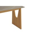 Ver imagem 6 de Mesa de Sala Jantar Mila Premium Madeira Maciça c/ Tampo Madeirado c/ Vidro 120x80cm Carvalho/Off