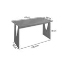 Ver imagem 2 de Mesa de Sala Jantar Mila Premium Madeira Maciça c/ Tampo Madeirado c/ Vidro 120x80cm Carvalho/Off
