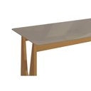 Ver imagem 5 de Mesa de Sala Jantar Mila Premium Madeira Maciça c/ Tampo Madeirado c/ Vidro 120x80cm Carvalho/Off