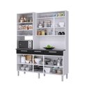 Ver imagem 2 de Armário de Cozinha 6 Portas 1 de Vidro 3 Gavetas Regina Itatiaia