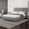 Cama Flutuante Star Queen em Linho Sky Box Cinza - 1