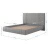 Cama Flutuante Star Queen em Linho Sky Box Cinza - 5