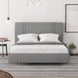 Cama Flutuante Star Queen em Linho Sky Box Cinza - 2