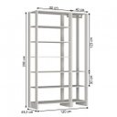 Ver imagem 2 de Closet Modulado 2 Peças com 1 Cabideiro e 9 Nichos Yes Nova Mobile
