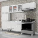 Ver imagem 1 de Cozinha Compacta 3 Peças sem Balcão 3 Portas de Vidro Tarsila Itatiaia