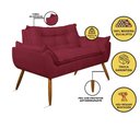 Ver imagem 5 de Kit 02 Poltronas + Sofá 2 Lugares com Puff Opala Balaqui Cor:marsala