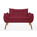Ver imagem 6 de Kit 02 Poltronas + Sofá 2 Lugares com Puff Opala Balaqui Cor:marsala