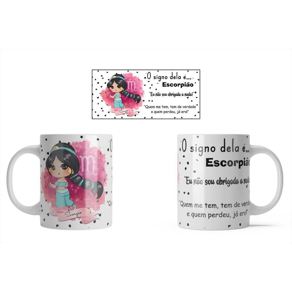 Caneca Personalizada Signo Princesa Escorpião - 1