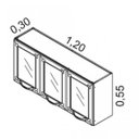 Ver imagem 7 de Cozinha Compacta 3 Peças, 3 Portas de Vidro sem Balcão Premium Itatiaia