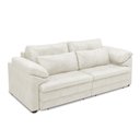 Ver imagem 2 de Sofá Retrátil Manual Sala de Estar Nolan Bipartido 175cm Conforto Premium em Couro Branco Manchado G