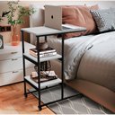 Ver imagem 2 de Mesa Escrivaninha Office Auxiliar com Rodízios em Aço e Mdf - Klm Store