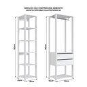 Ver imagem 5 de Guarda-Roupa Closet Modulado com 2 Gavetas 100cm Multimóveis Crpro-CLO005 Branco