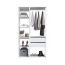 Ver imagem 4 de Guarda-Roupa Closet Modulado com 2 Gavetas 100cm Multimóveis Crpro-CLO005 Branco