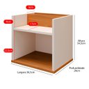 Ver imagem 4 de Mesa de Cabeceira Madri Suspensa para Quarto - Off White com Cinamomo