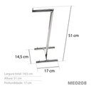 Ver imagem 3 de Papeleira De Piso Com Revisteiro Inox - Kromus Me0208