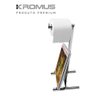 Papeleira De Piso Com Revisteiro Inox - Kromus Me0208 - 4