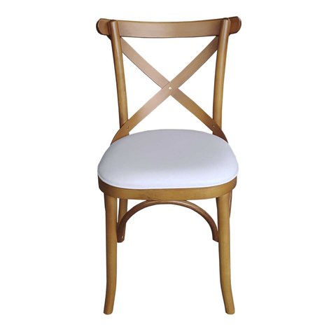 Cadeira Katrina Assento Estofado G em Corino Mel