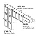 Ver imagem 2 de Cozinha Compacta 3 Peças com 2 Portas de Vidro sem Balcão Luce 2018 Itatiaia
