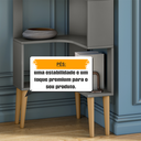 Ver imagem 4 de Estante Multiuso de Canto Berlim 6 Prateleiras Rv Móveis