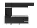 Ver imagem 2 de Cozinha Modulada 4 Peças Andréia 280cm Preto sem Tampo Ajl