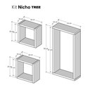 Ver imagem 4 de Conjunto 3 Nichos Decorativos Modulares Freijó Quarto Sala