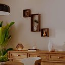Ver imagem 1 de Conjunto 3 Nichos Decorativos Modulares Freijó Quarto Sala
